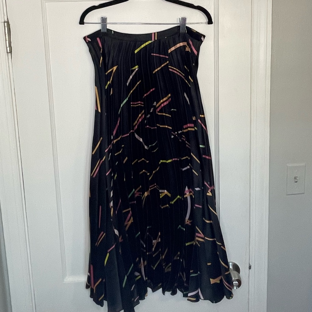 ASOS Black A-Line Skirt with Colorful Streaks